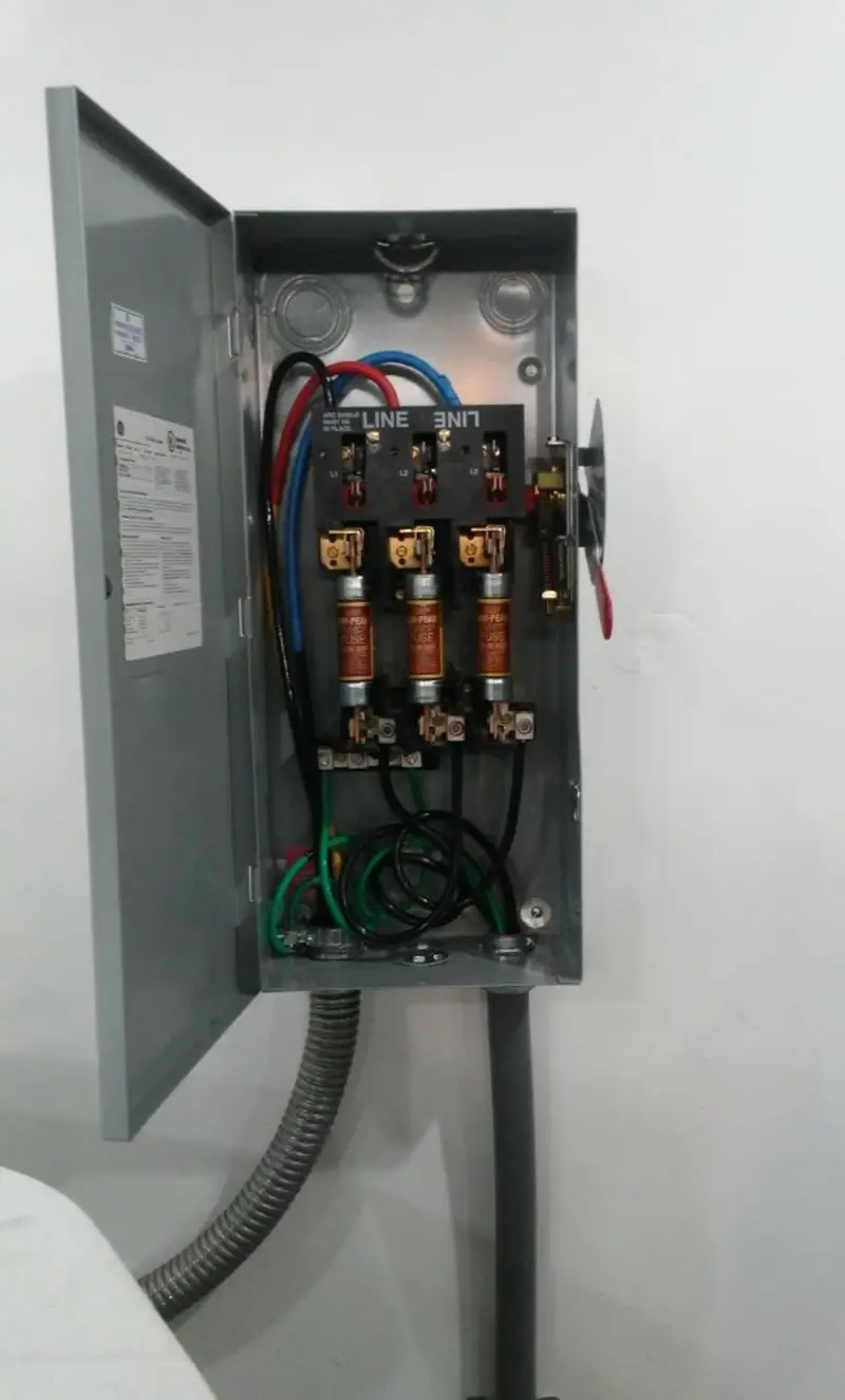 Three-phase disconnect switch installed for Electrical Wiring & Rewiring in Craig